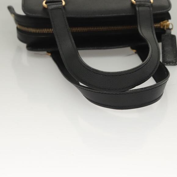 CELINE Hand Bag Leather Black Gold - Picture 7 of 13